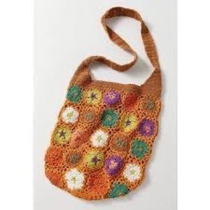 Urban Outfitters Crochet Hobo Shoulder Bag Multicolored NEW
